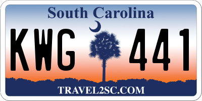 SC license plate KWG441