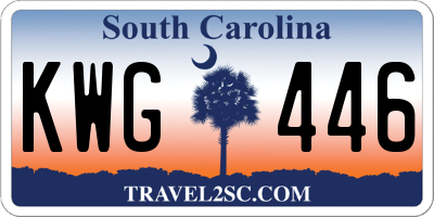 SC license plate KWG446