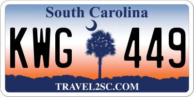 SC license plate KWG449