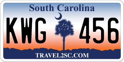 SC license plate KWG456