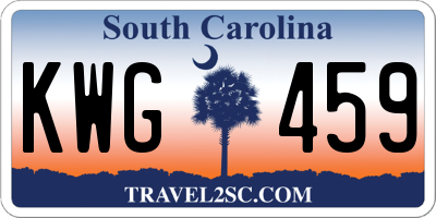 SC license plate KWG459