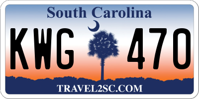 SC license plate KWG470