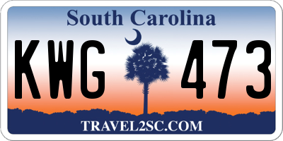 SC license plate KWG473