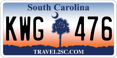 SC license plate KWG476