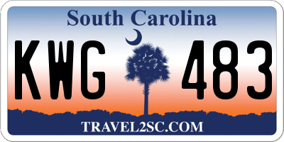 SC license plate KWG483