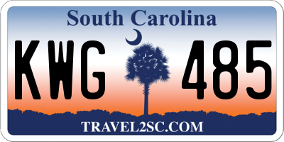 SC license plate KWG485