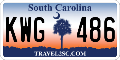 SC license plate KWG486