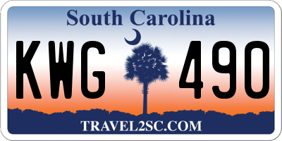 SC license plate KWG490