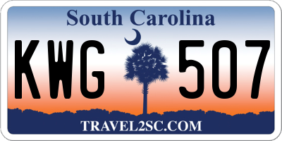 SC license plate KWG507
