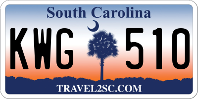 SC license plate KWG510