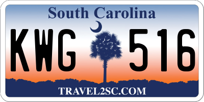SC license plate KWG516