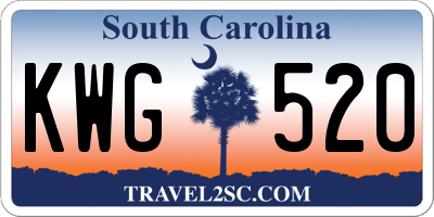 SC license plate KWG520