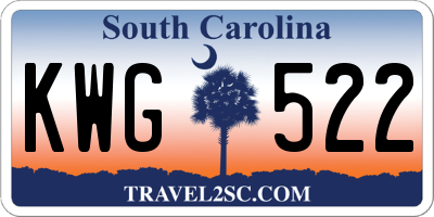 SC license plate KWG522