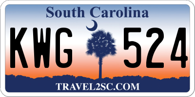 SC license plate KWG524