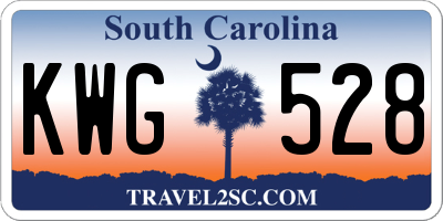 SC license plate KWG528