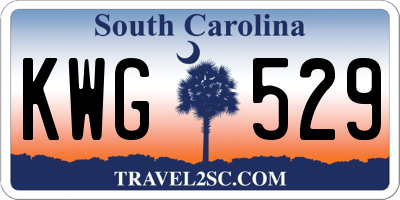 SC license plate KWG529
