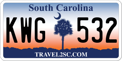 SC license plate KWG532