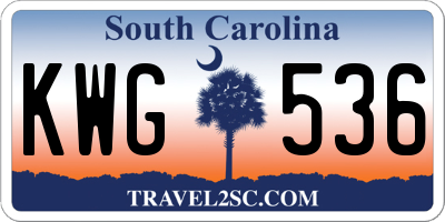 SC license plate KWG536