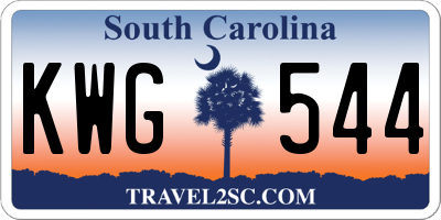 SC license plate KWG544