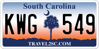 SC license plate KWG549
