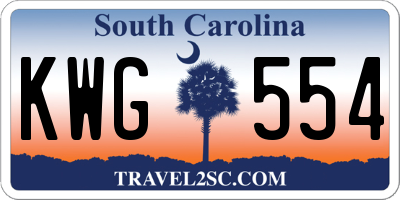 SC license plate KWG554