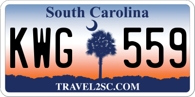 SC license plate KWG559