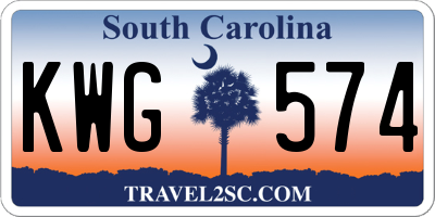 SC license plate KWG574