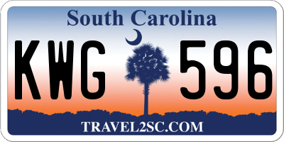 SC license plate KWG596