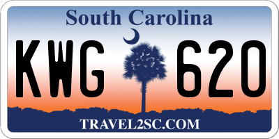 SC license plate KWG620