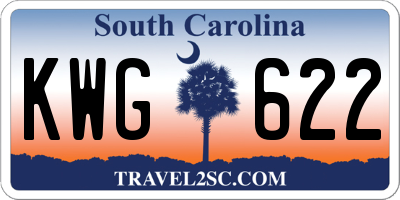 SC license plate KWG622