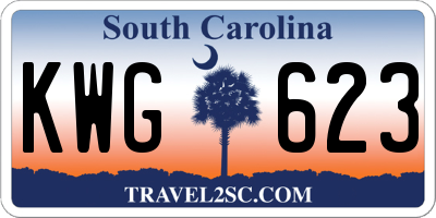 SC license plate KWG623