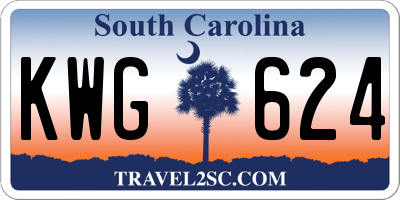 SC license plate KWG624