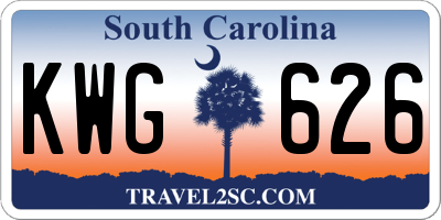 SC license plate KWG626