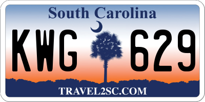 SC license plate KWG629