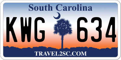 SC license plate KWG634