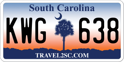 SC license plate KWG638
