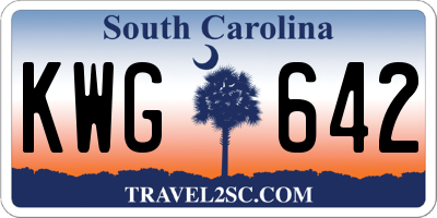 SC license plate KWG642