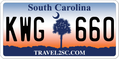 SC license plate KWG660