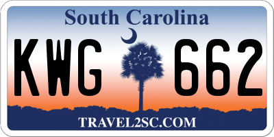 SC license plate KWG662