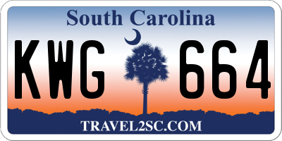 SC license plate KWG664
