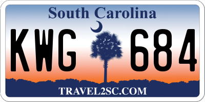 SC license plate KWG684