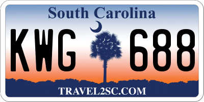 SC license plate KWG688