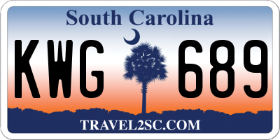 SC license plate KWG689