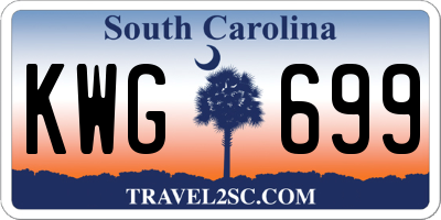 SC license plate KWG699