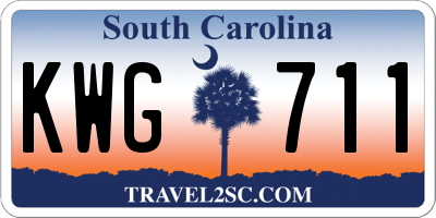 SC license plate KWG711