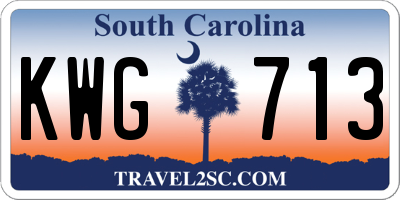 SC license plate KWG713