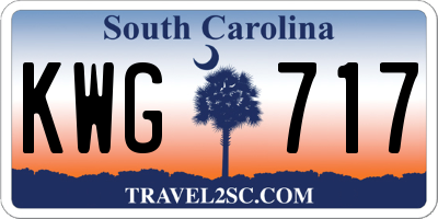 SC license plate KWG717