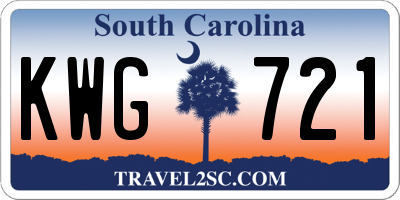 SC license plate KWG721