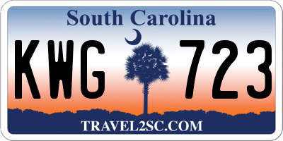 SC license plate KWG723