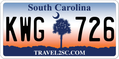 SC license plate KWG726